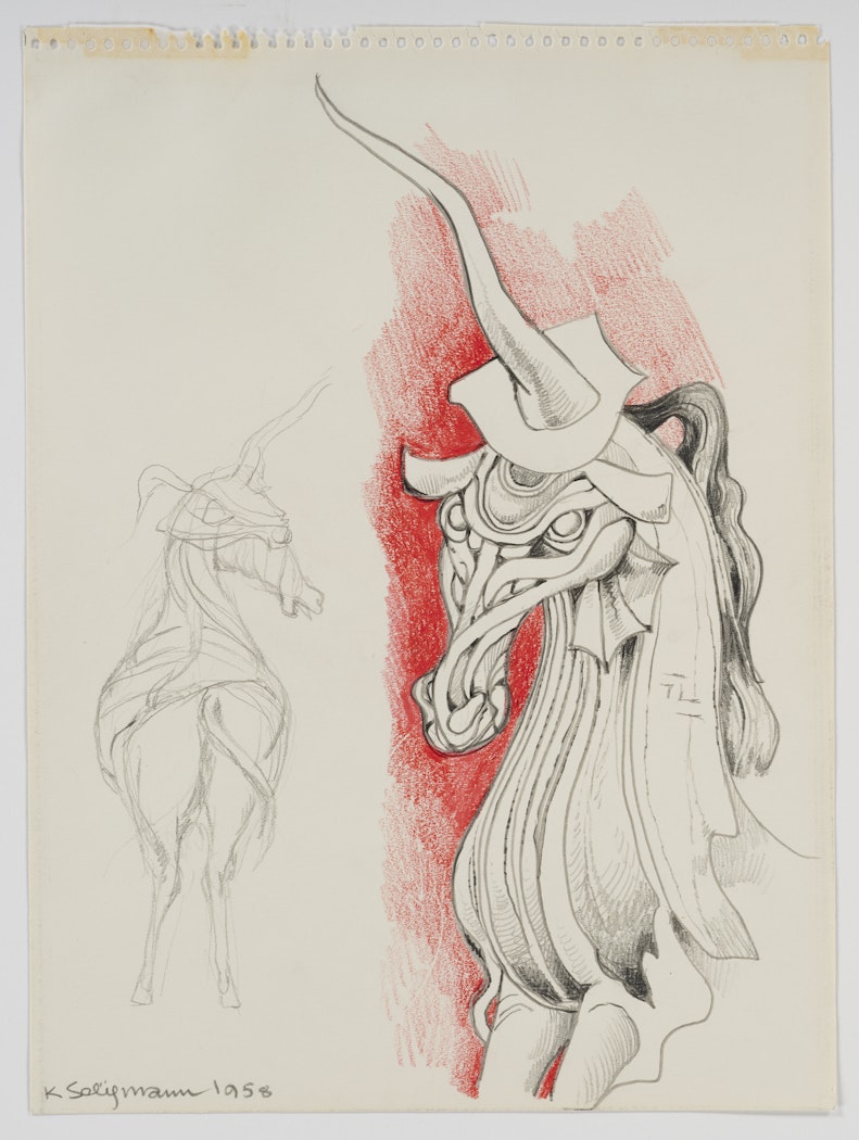 Unicorn (Two Views) for the Menotti ballet: "The Unicorn, The Gorgon and The Manticore"