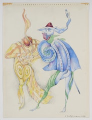 First Mandrigal Gentlemen sketch for Menotti ballet: "The Unicorn, The Gorgon, and The Manticore"