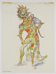 Manticore sketch for the Menotti ballet:  "The Unicorn, The Gorgon, and The Manticore"