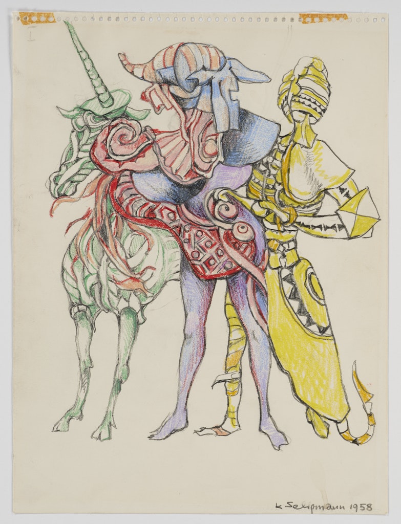 Youth and Old Age sketch for the Menotti ballet: 