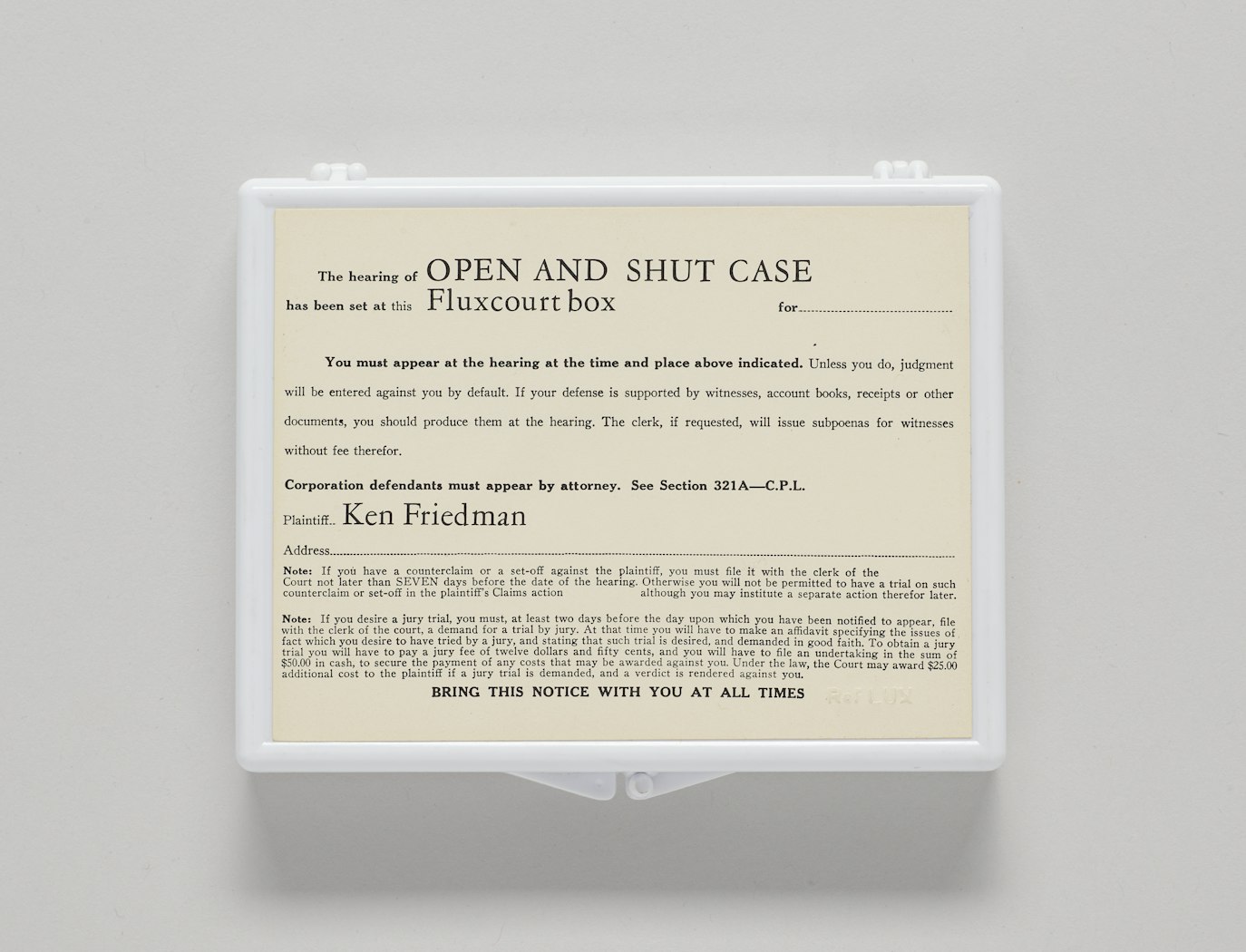 Open and Shut Case