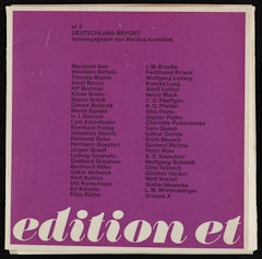 Edition et Number 4: Deutschland Report