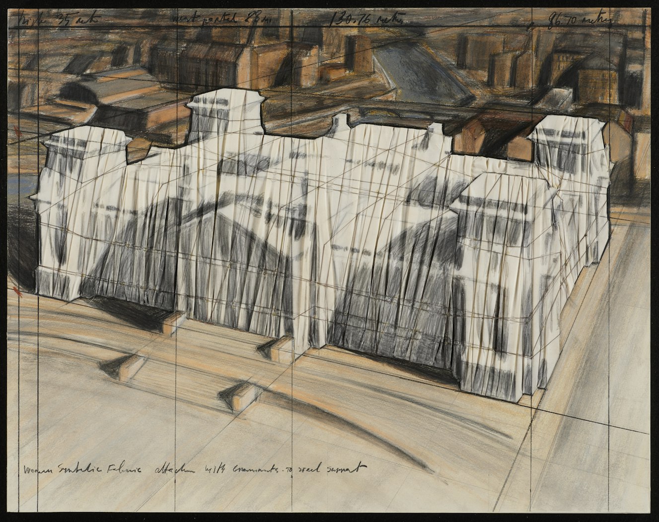 Wrapped Reichstag (project for Berlin)
