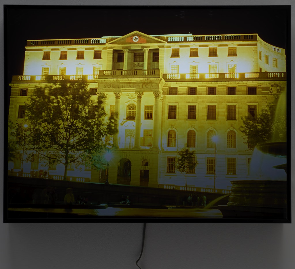 Public Projection: South Africa House, Trafalgar Square, London, 1985