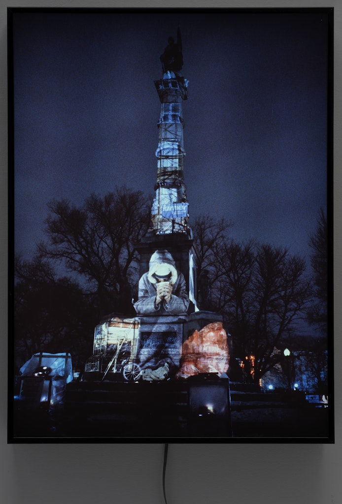 Public Projection: The Homeless Projection 2, The Soldiers and Sailors Civil War Memorial, Boston, 1986–1987