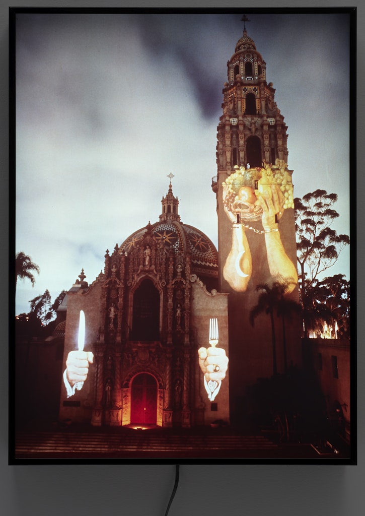 Public Projection: The Border Projection (part one), San Diego Museum of Man, Balboa Park, 1988
