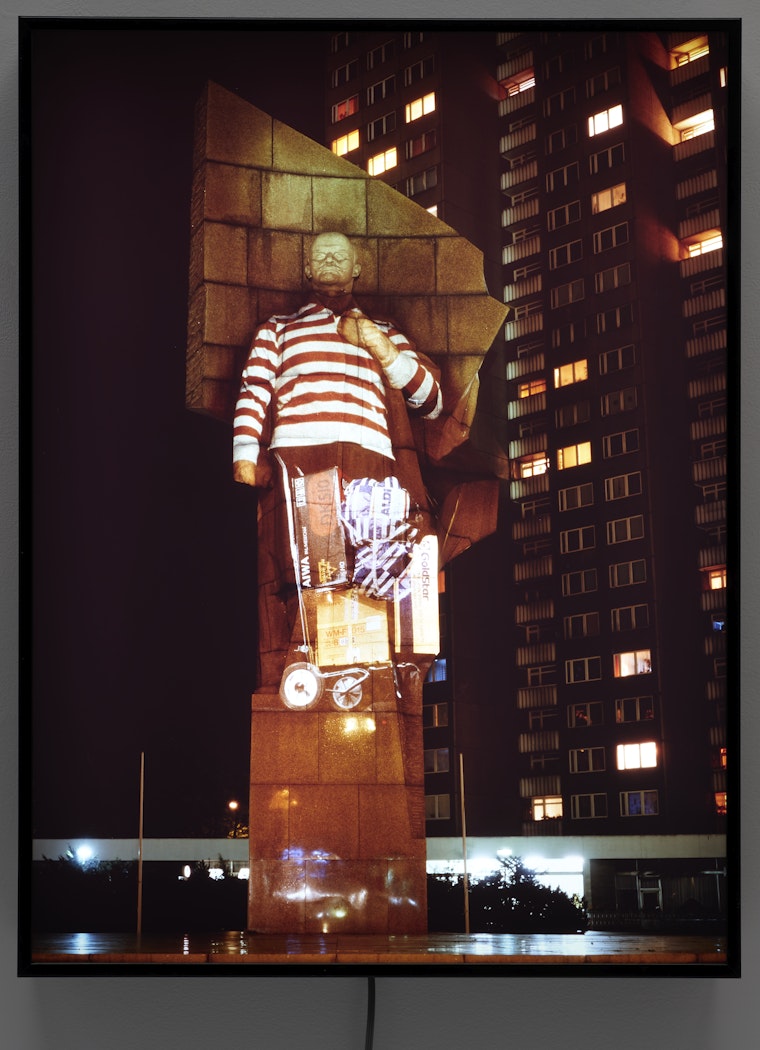 Public Projection: Lenin Monument, Leninplatz, East Berlin, 1990