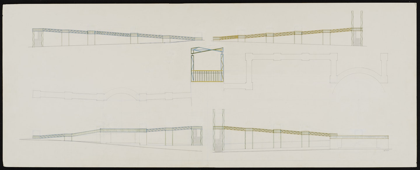 Four studies for The Irene Hixon Whitney Bridge