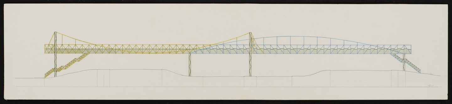 Four studies for The Irene Hixon Whitney Bridge