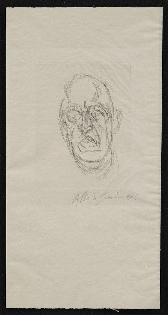 Les douze portraits du célèbre Orbandale pris sur le vif et gravés a l'eau forte par Alberto Giacometti