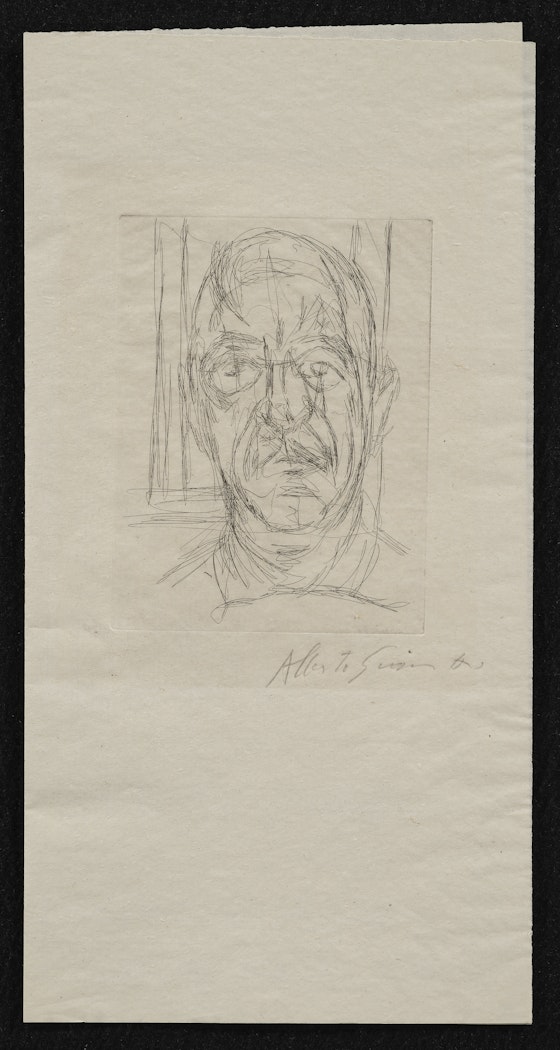 Les douze portraits du célèbre Orbandale pris sur le vif et gravés a l'eau forte par Alberto Giacometti