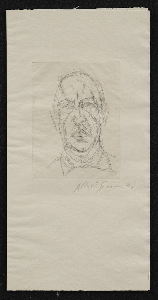 Les douze portraits du célèbre Orbandale pris sur le vif et gravés a l'eau forte par Alberto Giacometti