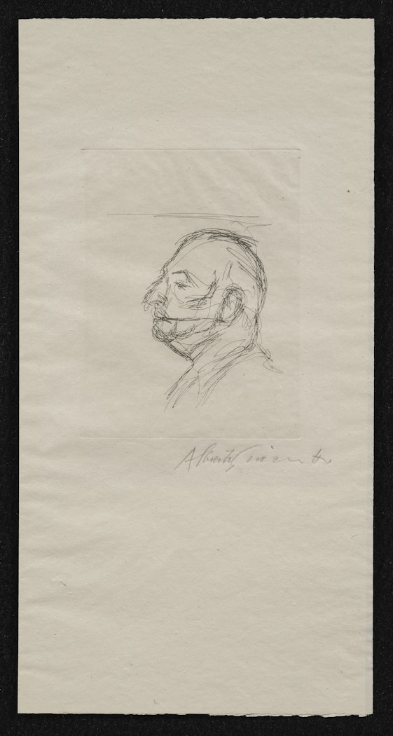 Les douze portraits du célèbre Orbandale pris sur le vif et gravés a l'eau forte par Alberto Giacometti