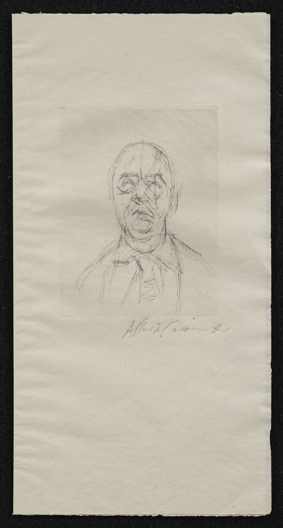 Les douze portraits du célèbre Orbandale pris sur le vif et gravés a l'eau forte par Alberto Giacometti