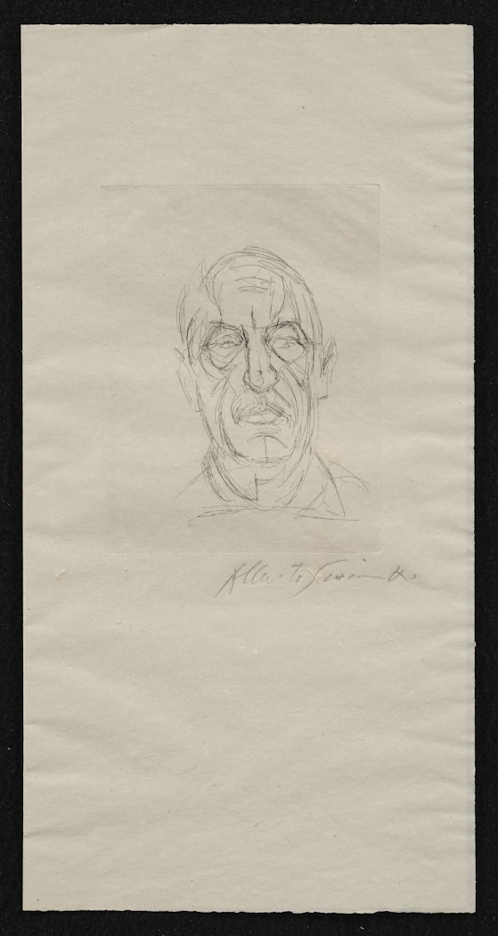 Les douze portraits du célèbre Orbandale pris sur le vif et gravés a l'eau forte par Alberto Giacometti