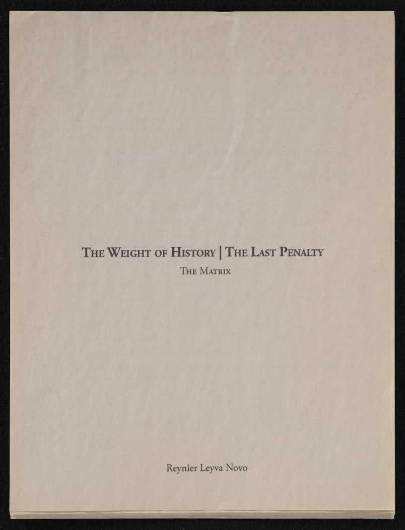 La Última Pena de El Peso de La Historia (The Last Penalty from the Weight of History)