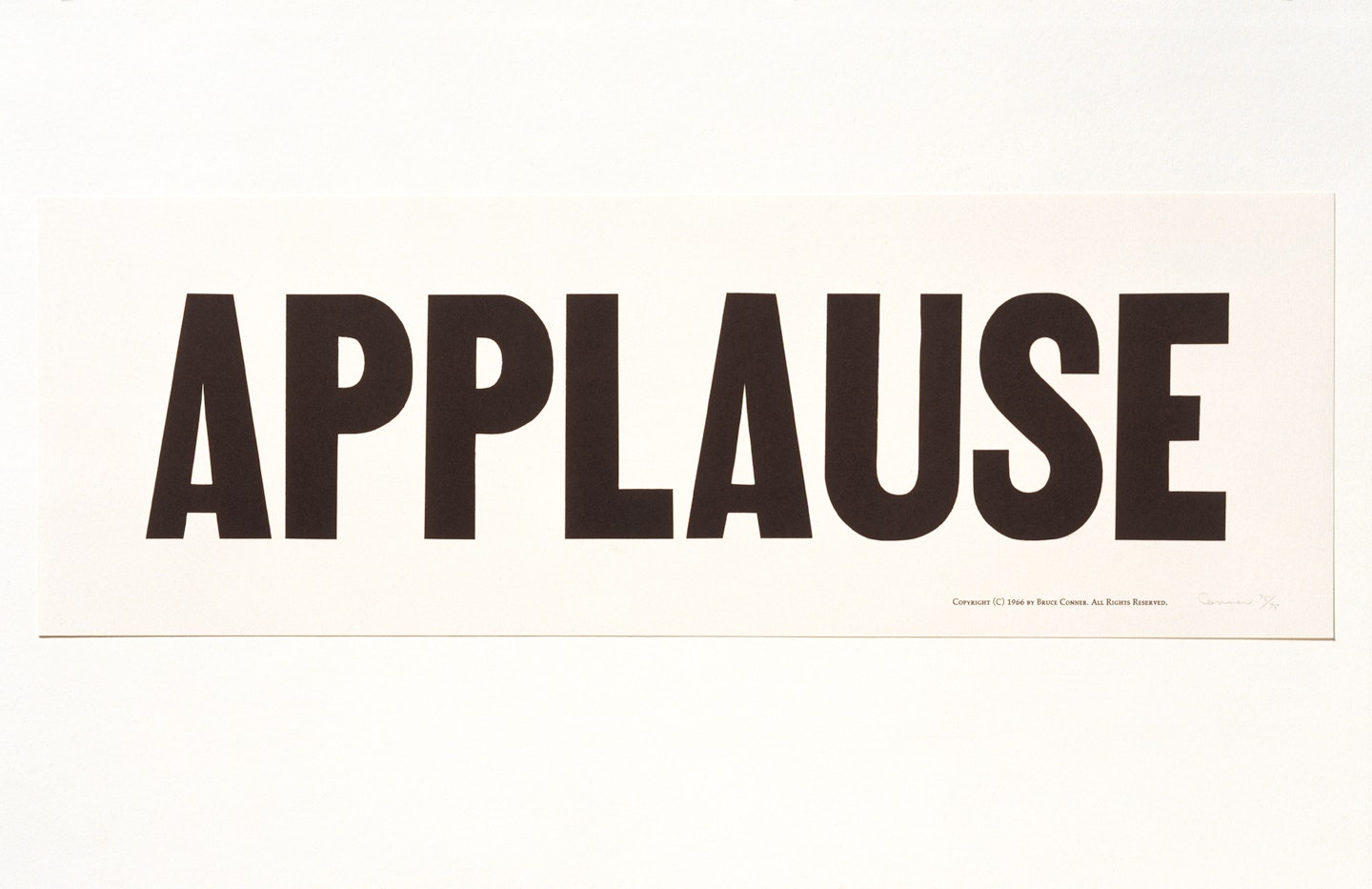 APPLAUSECOPYRIGHT © 1966 BY BRUCE CONNER.  ALL RIGHTS RESERVED
