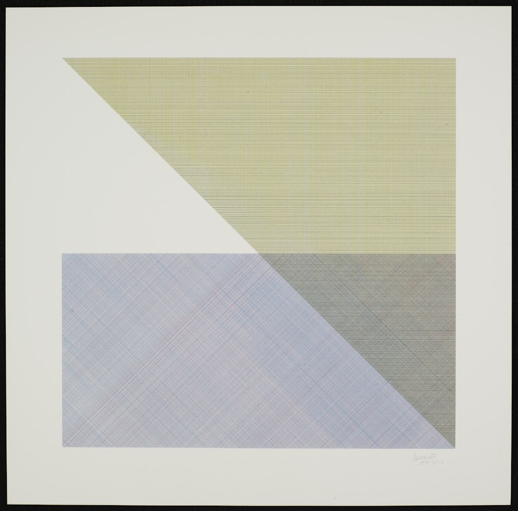 Eight Squares with a Different Color in Each Half Square (Divided Horizontally and Vertically)