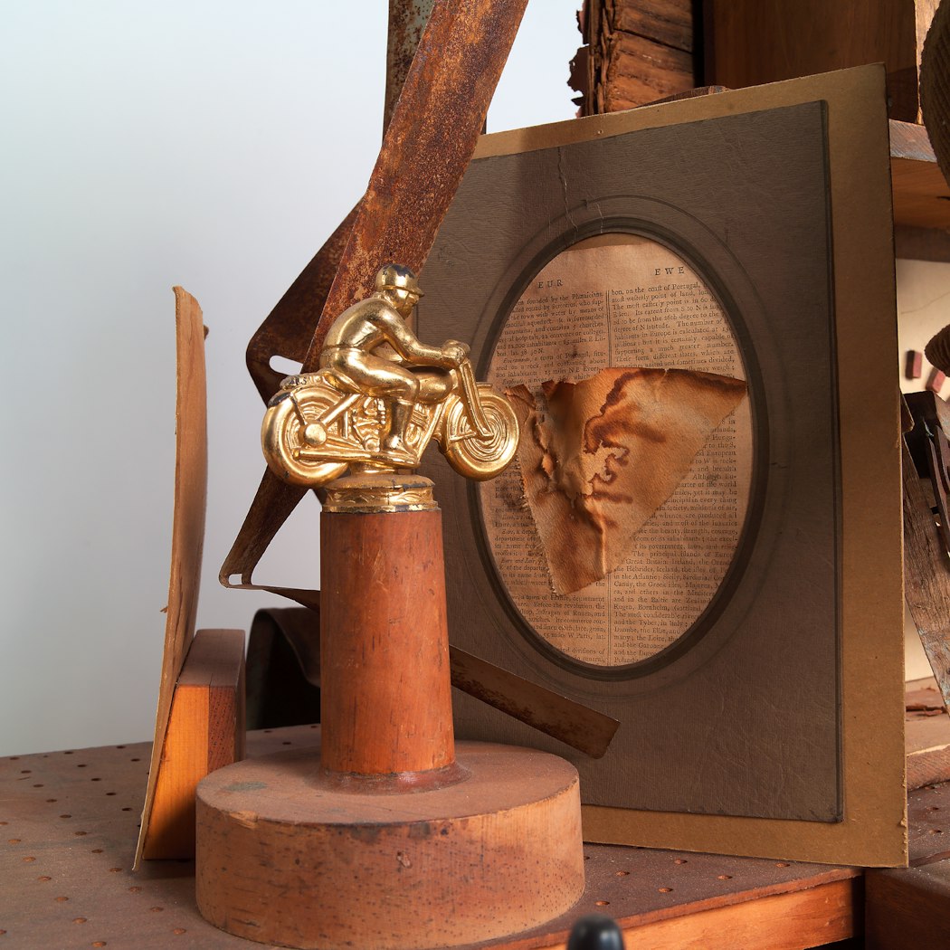 Motorcycle trophy - cropped view