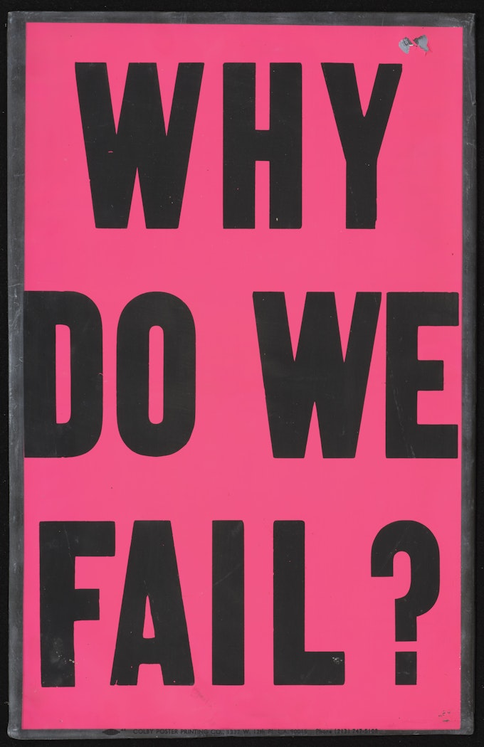 Why Do We Fail?