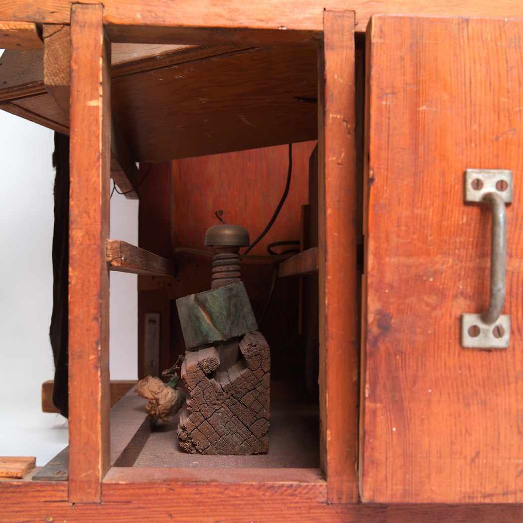 detail of drawer on side of piece