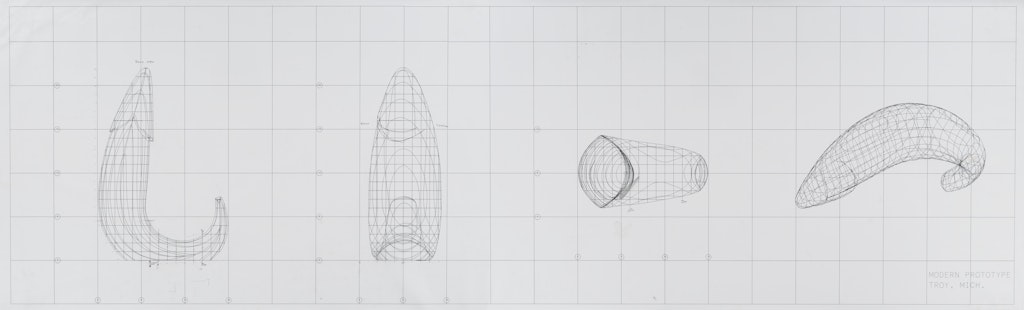 Drawing for Standing Glass Fish