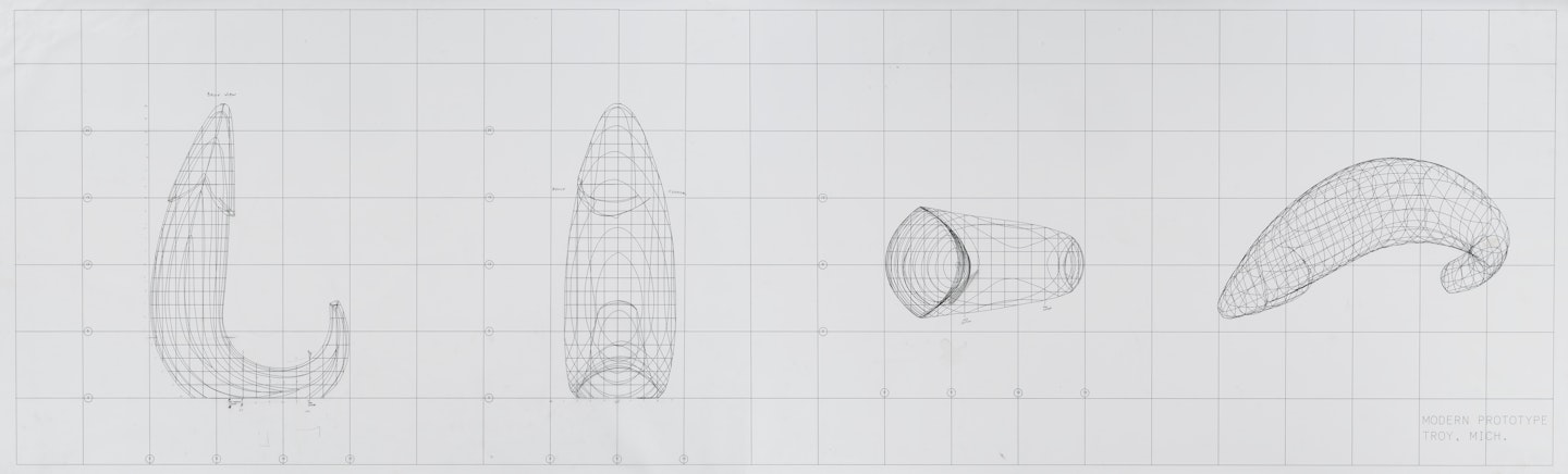 Drawing for Standing Glass Fish