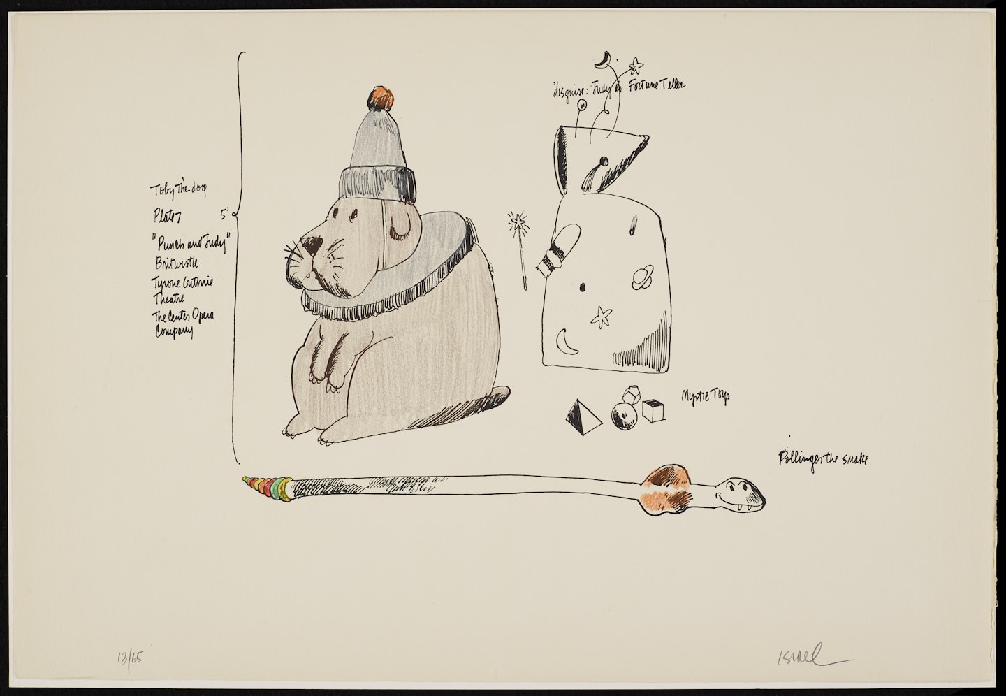 Toby the Dog, Judy as Fortune-Teller from Punch and Judy portfolio