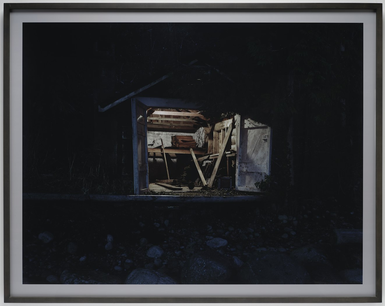 Boathouse with Moonlight