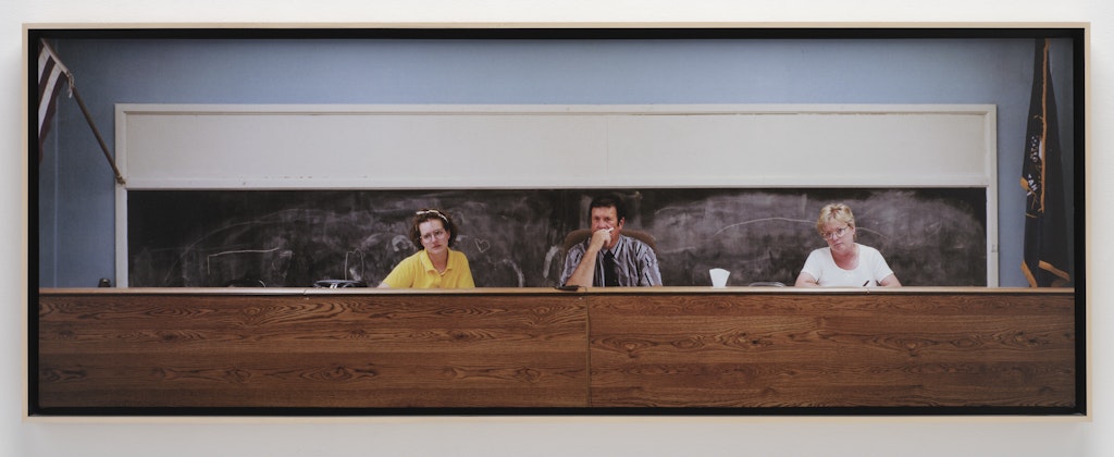 Stockton, Utah (population 567) Town Council, June 11, 2001 (L to R): Angie Harrision, Barry Thomas (Mayor), Claudia Baker from the MEETING SERIES