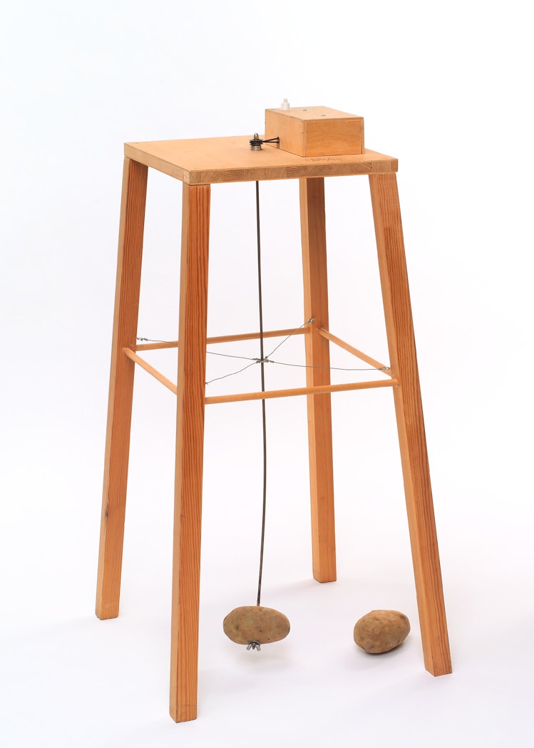 Apparat, mit dem eine Kartoffel eine andere umkreisen kann (Apparatus Whereby One Potato Can Orbit Another)  