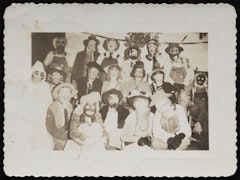 Anonymous photographs of Halloween in America and Krampus and Perchten festivities in Austria from Studies for the films "Spook House" and "Kranky Klaus"