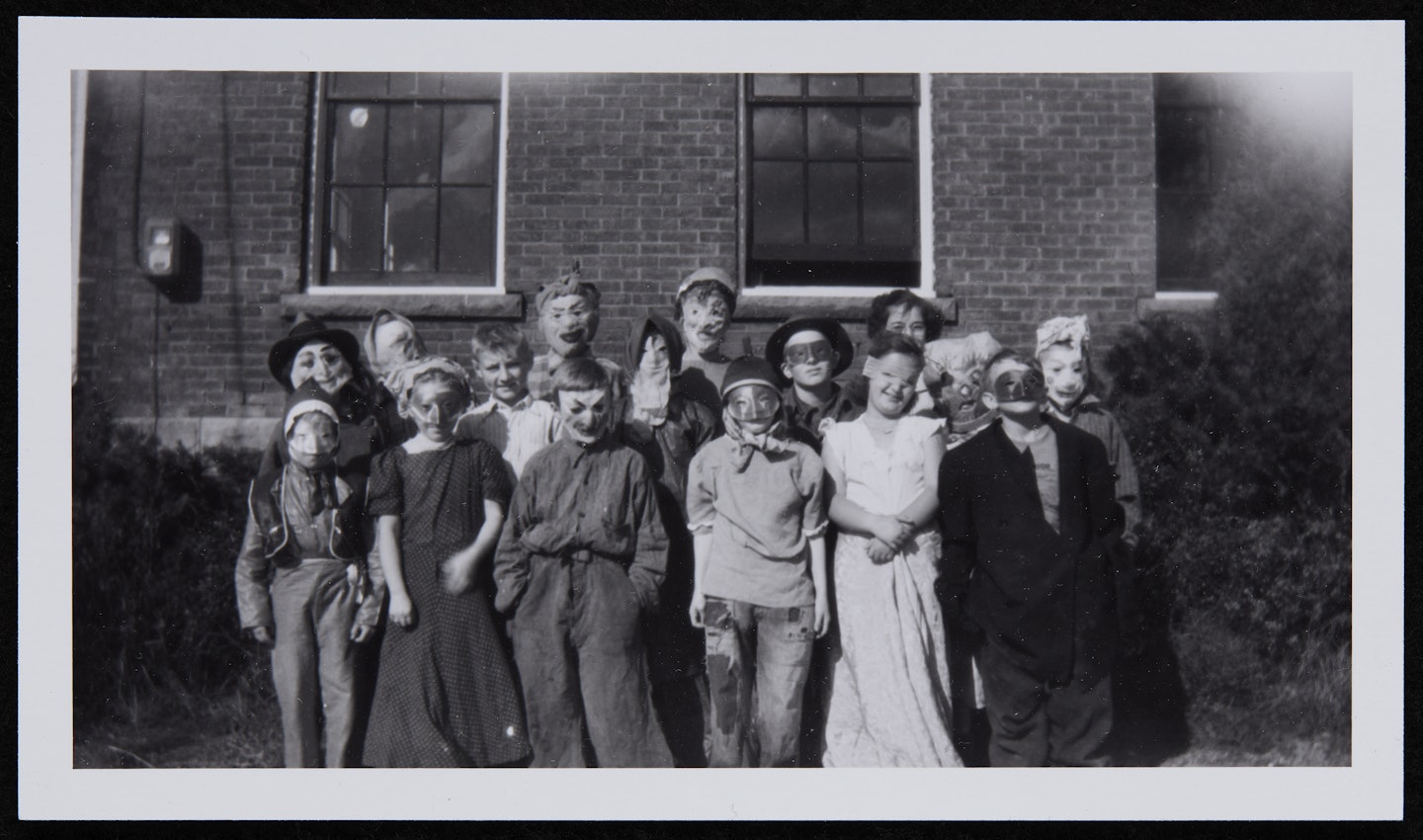 Anonymous photographs of Halloween in America and Krampus and Perchten festivities in Austria from Studies for the films "Spook House" and "Kranky Klaus"