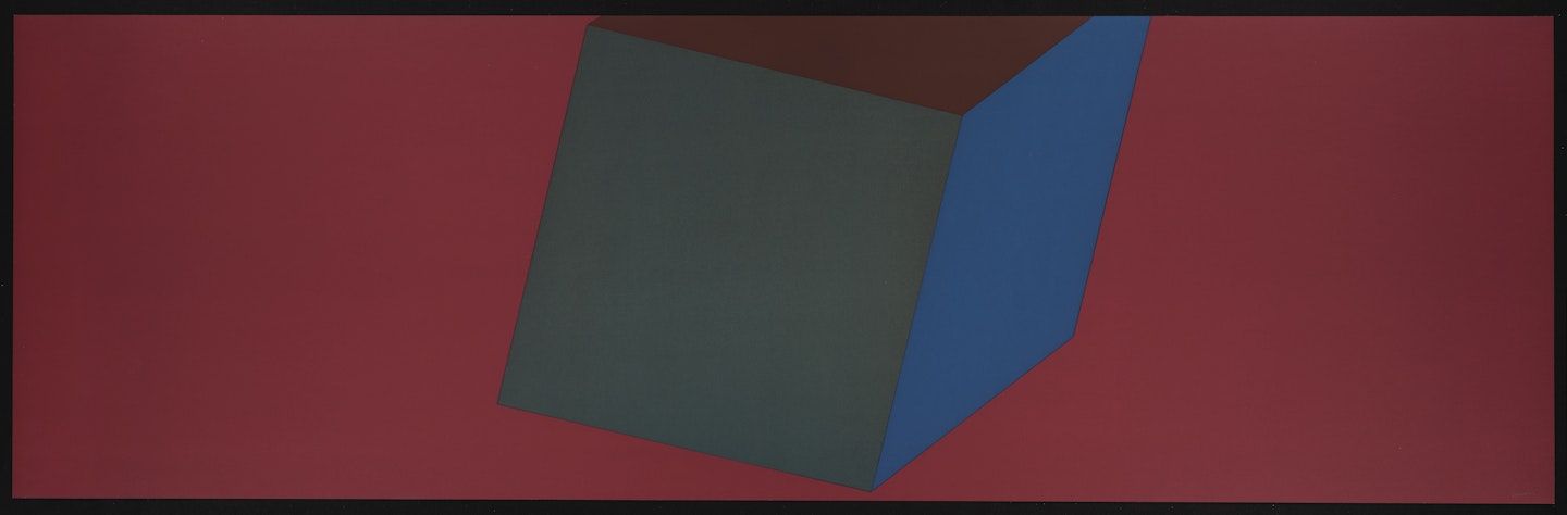 One Cube with Colors Superimposed (Red)