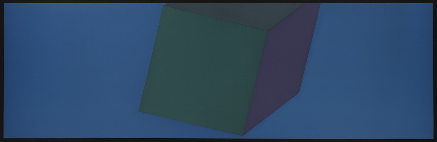 One Cube with Colors Superimposed (Blue)