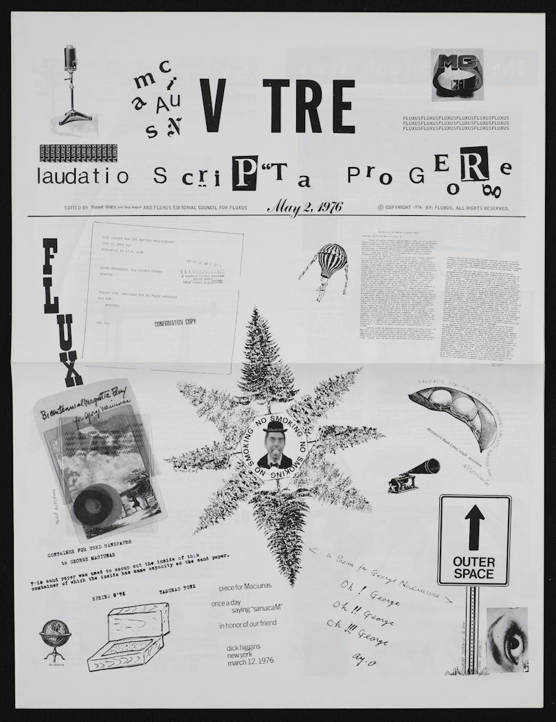  maciuNAS V TRE  laudatio scriPTa pro GEoRge, (Fluxus newspaper # 10)