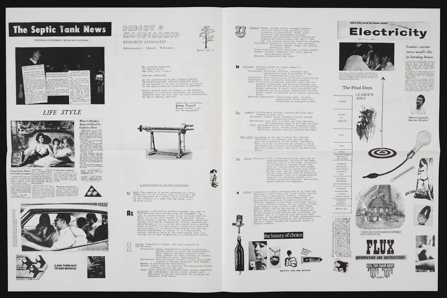  maciuNAS V TRE  laudatio scriPTa pro GEoRge, (Fluxus newspaper # 10)