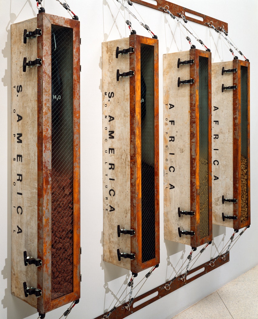 Oblique view of object installed