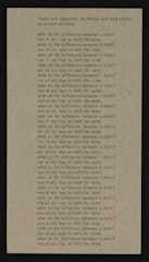 litany and response for female and male voices and litany and response No. 2 for alison knowles