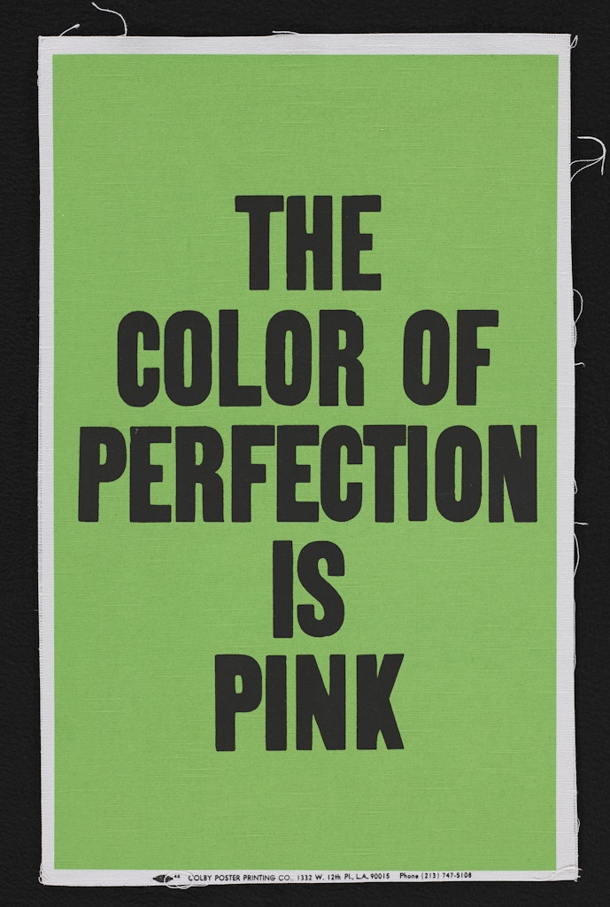 Poster Object (The Color of Perfection is Pink)