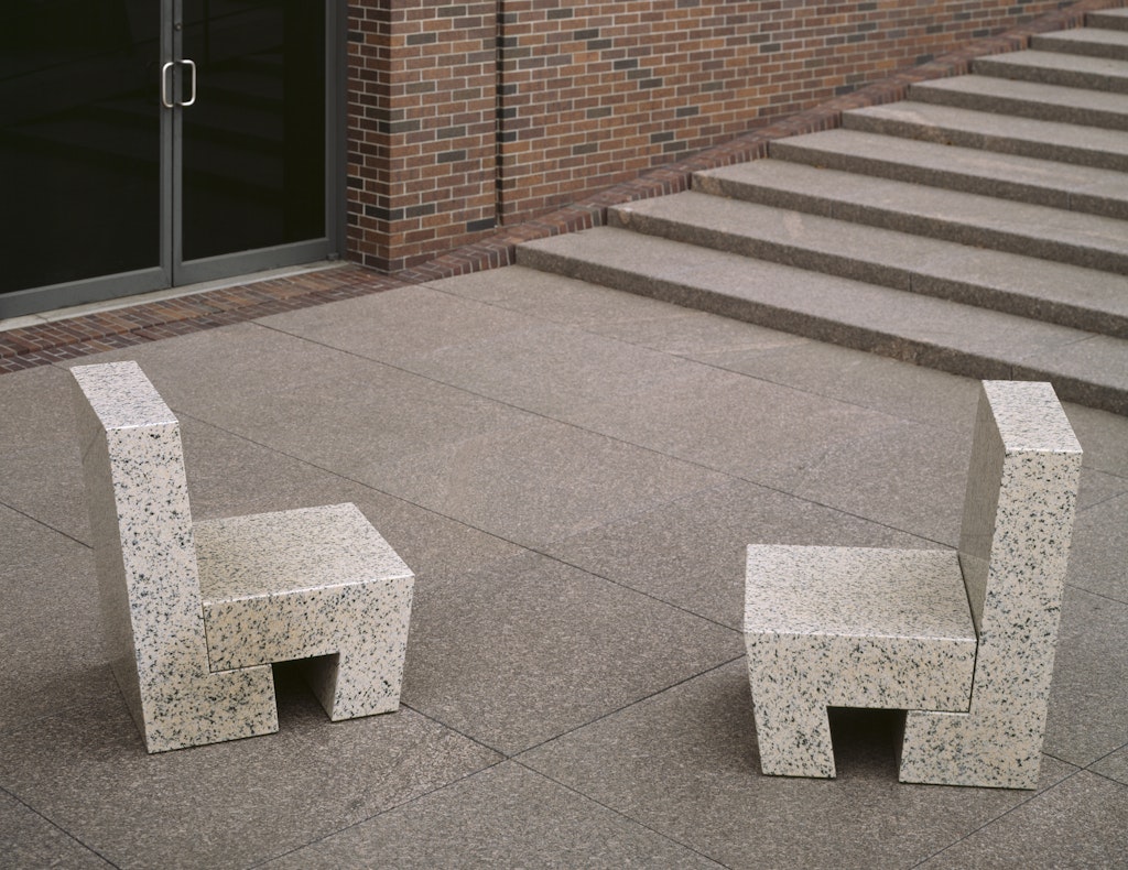 Two-Part Chairs, Obtuse Angle (A Pair)