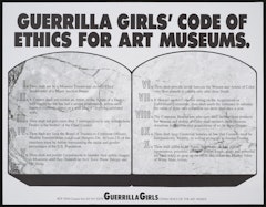 Guerrilla Girls code of Ethics for Art Museums