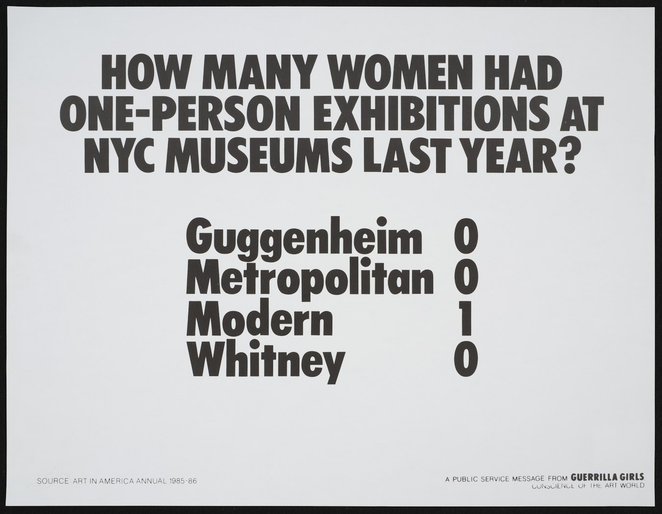 How many women had one-person exhibitions at NYC?