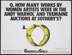 How many works by women artists were in the Warhol & . . .
