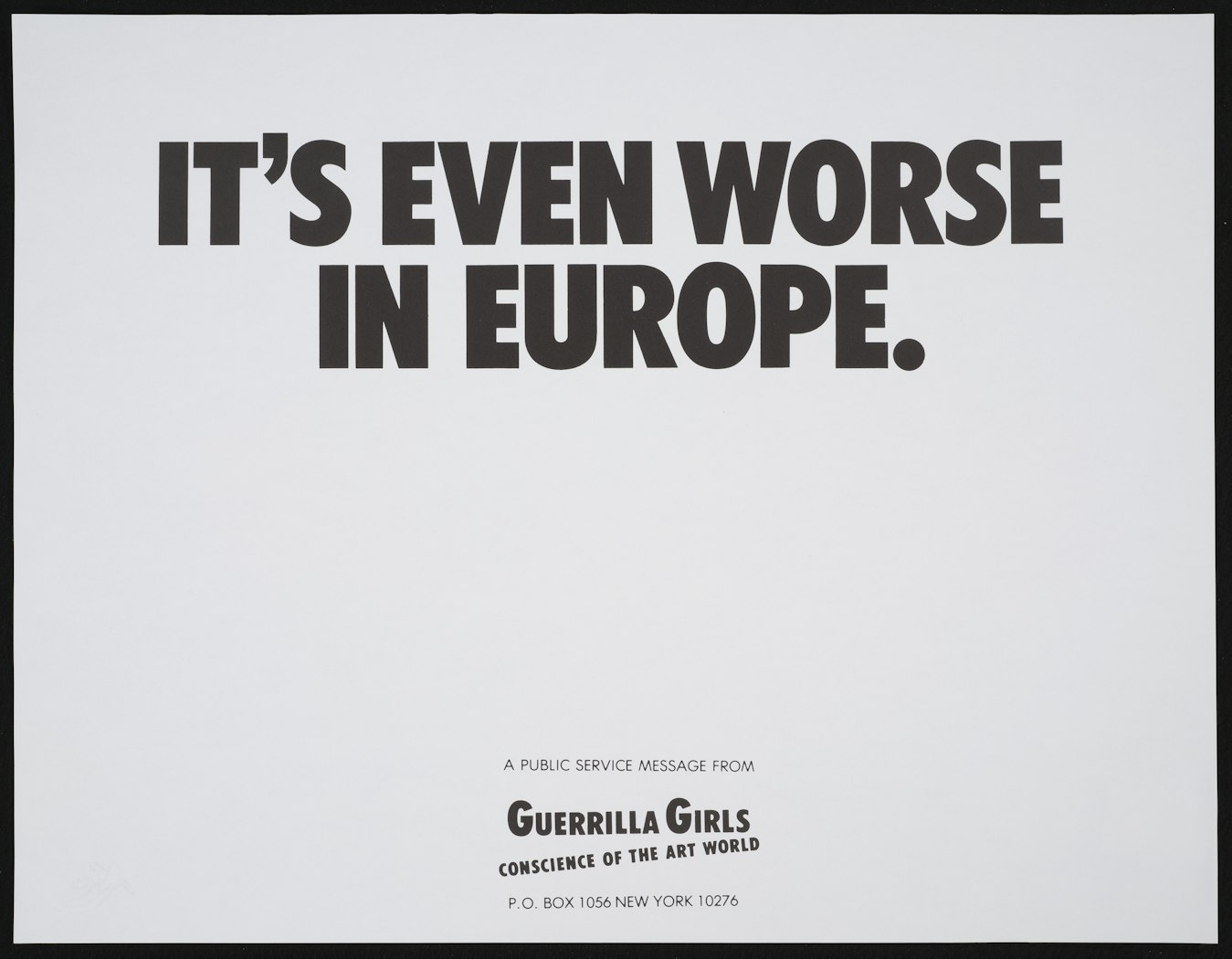 It's even worse in Europe