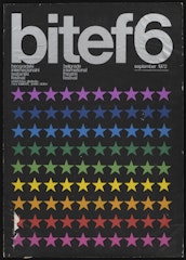 poster for bitef6: Belgrade international theatre festival, September 1972