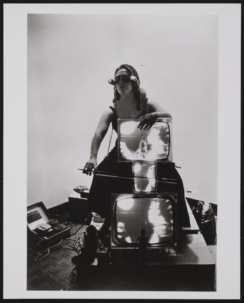 Charlotte Moorman Performing Nam June Paik's 