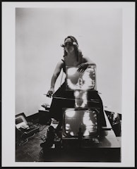 Charlotte Moorman Performing Nam June Paik's "Concerto for TV Cello and Videotapes" 