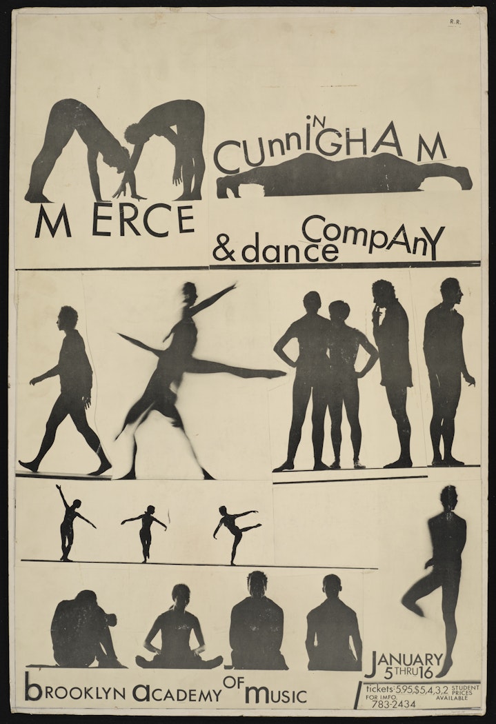 poster for Merce Cunningham Dance Company: Brooklyn Academy of Music January 5 - 16, 1970