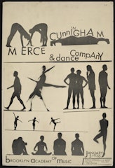 poster for Merce Cunningham Dance Company: Brooklyn Academy of Music January 5 - 16, 1970